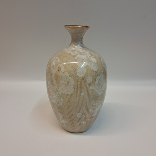Click to view detail for JP-025 Bottle, White Crystalline with Carved Texture & 18KG $200